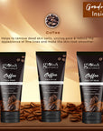 Globus Naturals Coffee Trio Kit For Skin Brightening - Face Wash, Face Scrub & Peel Off Mask, Set of 3, All Skin Types