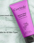 CareVeda Jamun Glow Face Wash For Even Toned Skin Suitable For All Skin Types 100gm