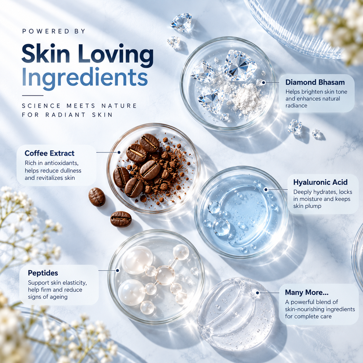 Diamond Radiance Duo, Face Cream &amp; Serum for Luminous Glow, Deep Hydration &amp; Smooth, Radiant-Looking Skin for Men &amp; Women