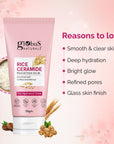 Globus Naturals Rice Ceramide Revival Scrub For Hydrated Glow Skin, Enriched With Coffee & Wallnut, Suitable for All Skin Types 50gm
