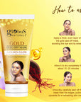 Globus Naturals Gold Peel Off Mask For Golden Glow, Enriched with Saffron & Vitamin-E, Brightening & Radiance, Suitable For All Skin Types, 75 g