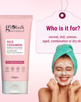 Globus Naturals Rice Ceramide Face Wash For Korean Glass Skin Glow Suitable For All Skin Types, 100gm