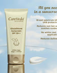CareVeda Glutathione Sunscreen SPF 50++ Enriched with Hyaluronic & Kojic Acid For All Skin Types 50gm