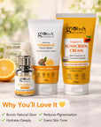 Vitamin C Skincare Combo For Brightening, Anti-Dullness & Sun Protection 225gm