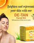 Globus Naturals Dazzling Diwali Gift Box Set of 2 De-Tan Face Cream 100 gm & Facial Kit 40 gm