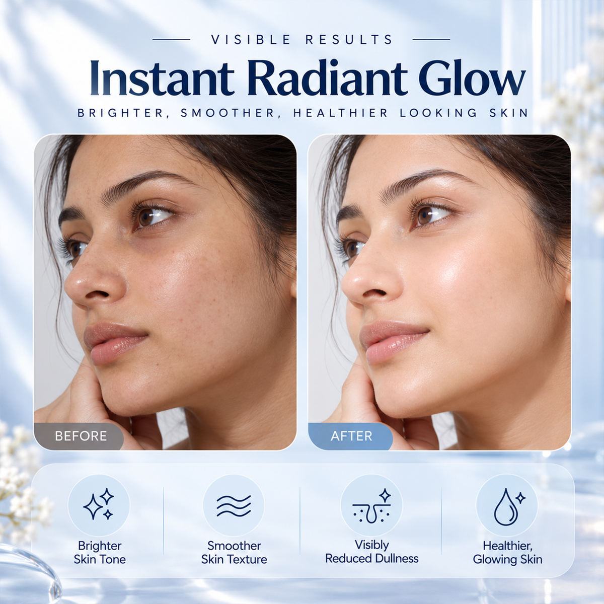 Diamond Radiance Duo, Face Cream &amp; Serum for Luminous Glow, Deep Hydration &amp; Smooth, Radiant-Looking Skin for Men &amp; Women