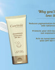 CareVeda Glutathione Sunscreen SPF 50++ Enriched with Hyaluronic & Kojic Acid For All Skin Types 50gm
