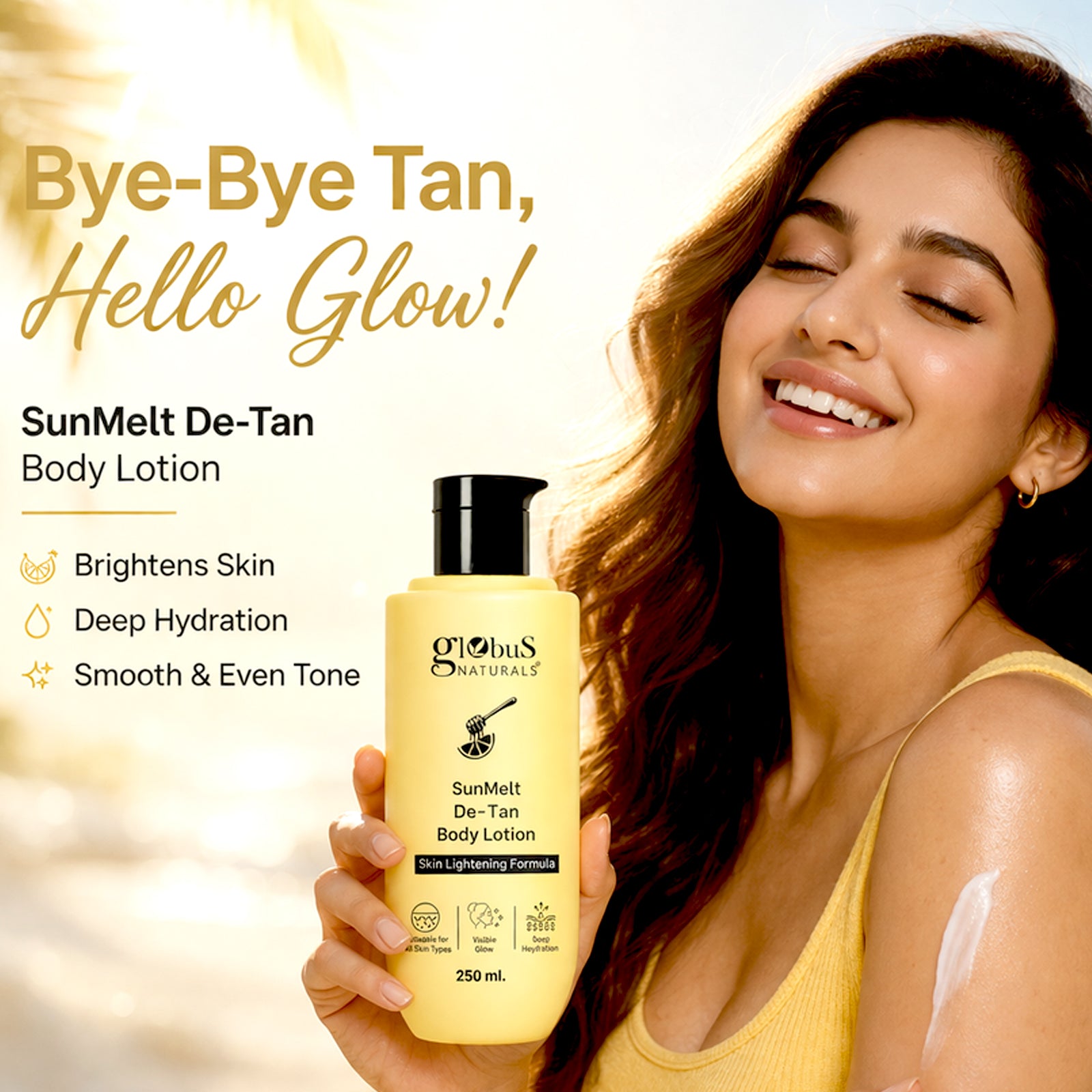 SunMelt De-Tan Body Lotion – Skin Brightening &amp; Tan Removal Lotion  250 ml