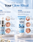 Diamond Radiance Duo, Face Cream & Serum for Luminous Glow, Deep Hydration & Smooth, Radiant-Looking Skin for Men & Women