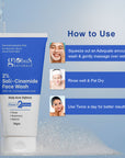 Globus Naturals 2% Sali-Cinamide Face Wash  Enriched with Hyaluronic Acid &  Vitamin-E Suitable for All Skin Types 50gm