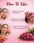 Red Wine Anti-Ageing Peel Off Mask for Glowing & Youthful Skin | Boosts Elasticity & Firmness | Deep Hydration | Improves Skin Texture & Skin Barrier | Anti-Aging Face Mask for Women & Men | 75g