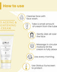 Hyaluronic Acid & Vitamin C Anti-Ageing Face Cream Brightening & Dark Spot Reduction 100g