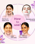 Globus Naturals Ayurvedic Kumkumadi Skin Lightening Face Scrub, Enriched with Walnut & Lotus Extract, Chemical Free, Cruelty Free, Suitable For All Skin Types, 50 gm