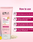 Globus Naturals Rice Ceramide Face Wash For Korean Glass Skin Glow Suitable For All Skin Types, 100gm