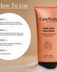 CareVeda Kojic Acid Face Wash For Reduces Dark Spots & Pigmentation Suitable For All Skin Types 100gm