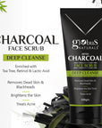 Globus Naturals Charcoal Face Scrub for Exfoliation, Anti-acne & Pimples, Blackhead Removal Scrub  (100 g)