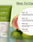 Guava Fruit Face Wash  For Hydrates & Soothes Irritation, Suitable for Normal to Oily Skin, 50gm