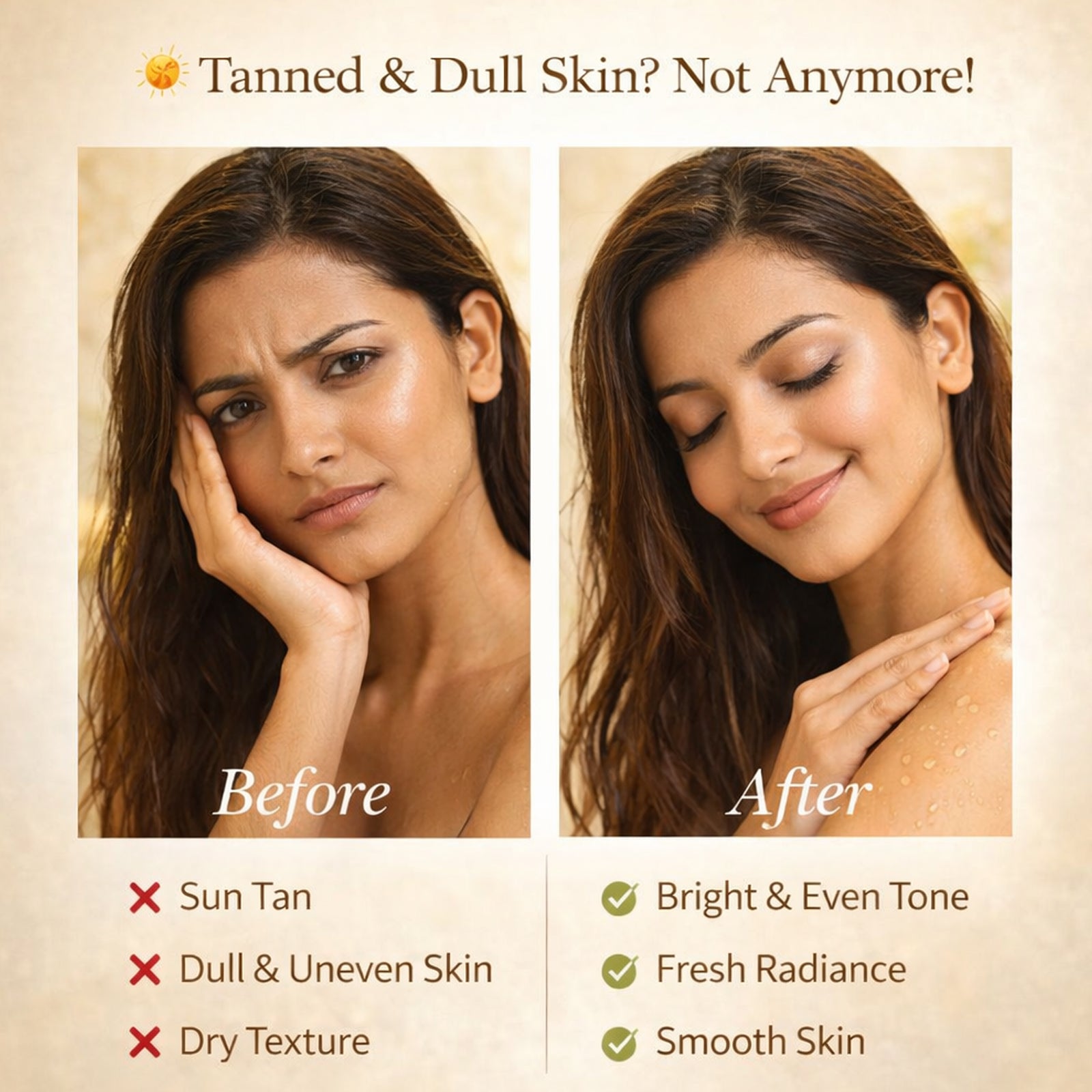 Detan Body Care Combo for Summer, Tan Removal, Deep Hydration 500ml