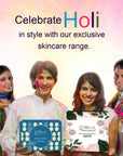 Globus Naturals Holi Glow Radiance Kesar Chandan Gift Box-Face Wash 75 gm, Face Cream 50gm Peel Off Mask 100 gm