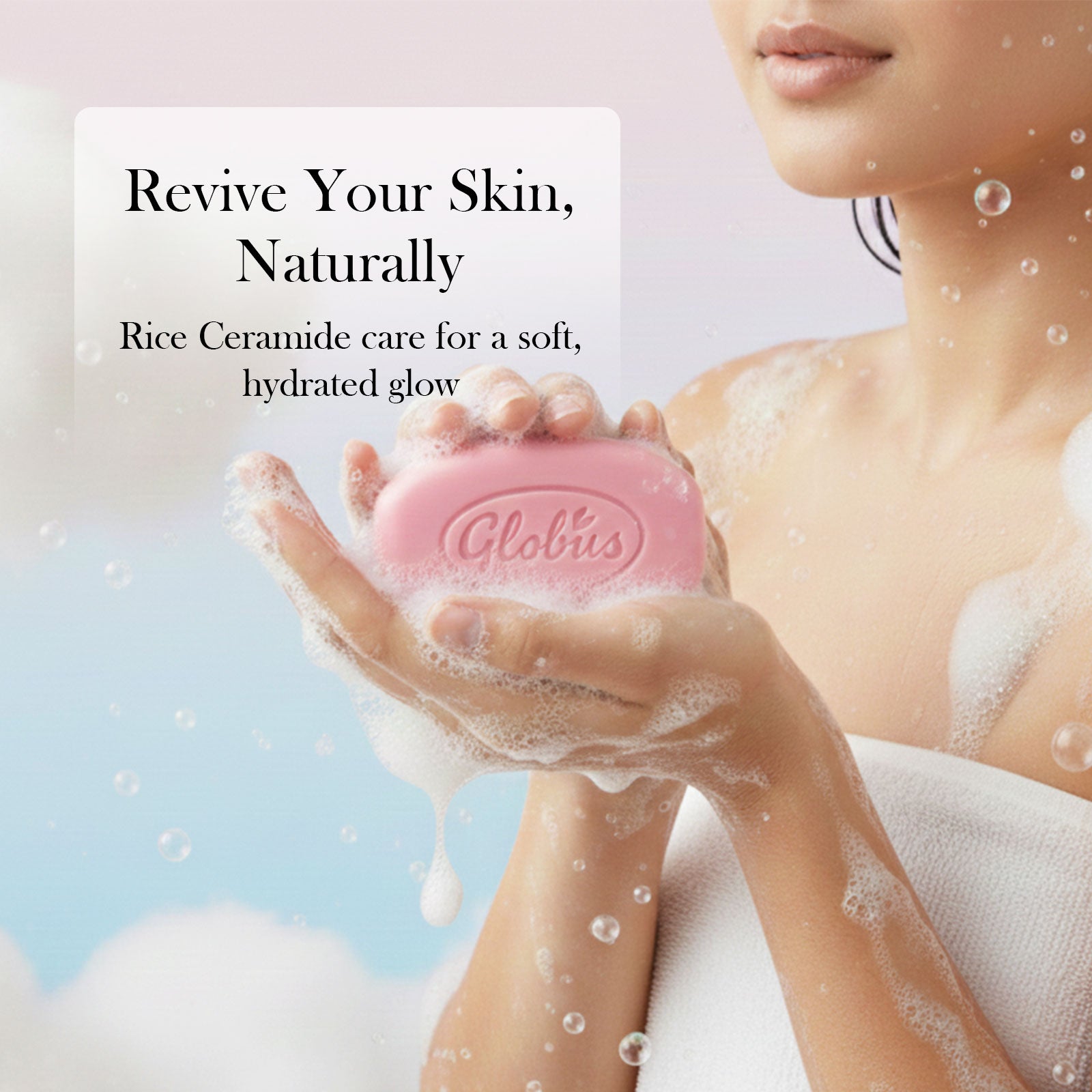 Globus Naturals Rice Ceramide Glow Face Soap | 75gm