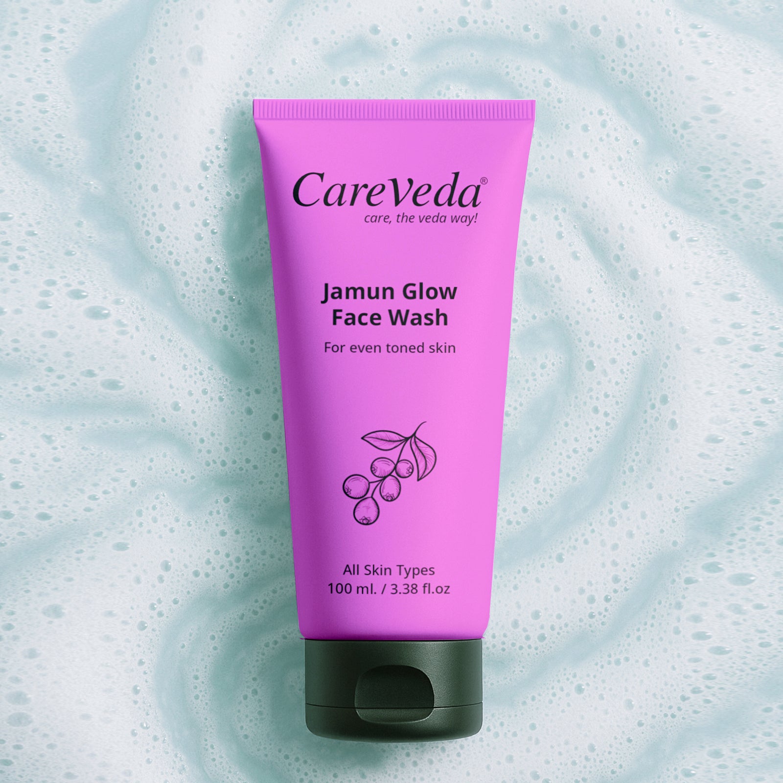 CareVeda Jamun Glow Face Wash For Even Toned Skin Suitable For All Skin Types 100gm