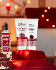 Globus Naturals Women's Day Scarlet Selections Red Wine Gift Box Set of 4, Box includes - Red Wine Body Wash 100ml, Face Wash 75 gm & Peel off Mask 100gm & Chocolate box