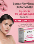 Globus Naturals Anti Acne Glycolic & Salicylic Acid 6 Step Facial Kit, For Oil Control & Skin Lightening, Suitable For Oily & Acne Prone Skin, 40gm