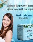 Globus Naturals Anti Acne 6 Step Facial Kit, For Oil Control & Unclogging Pore, Suitable For Oily & Acne Prone Skin, 40gm