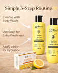 Detan Body Care Summer Kit  For Tan Removal, Deep Cleansing & Hydration 600ml