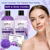 Globus Naturals Lavender Body Lotion 200 ml, Soap 100 gm & Body Wash 200 ml Skincare Combo with Loofa