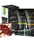 Globus Naturals Charcoal Trio Kit 300 gm with Chocolate Box