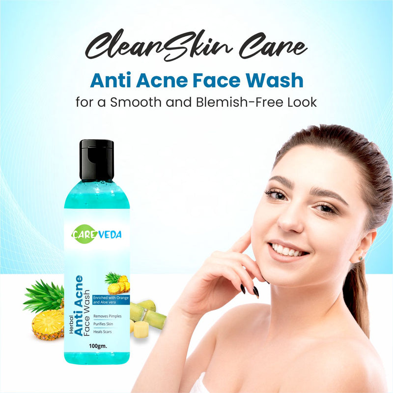 CareVeda Anti Acne Face Wash 100 ml