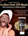 Globus Naturals Coffee Peel Off Mask For Skin Brightening, Suitable For All Skin Types,100 gms