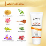 "Globus Naturals Gold Radiance Anti Ageing & Brightening Face Wash Enriched with Saffron & Rose, Deep Cleansing, Anti Ageing, Brightening, Suitable For All Skin Types, 100gm