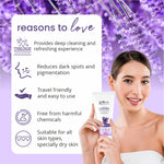 Globus Naturals Purifying Lavender Face Wash, Enriched With Niacinamide & Pearl, Hydro Boost Formula, Natural, Gentle & Mild, Suitable Normal to Dry Skin, 75 gm