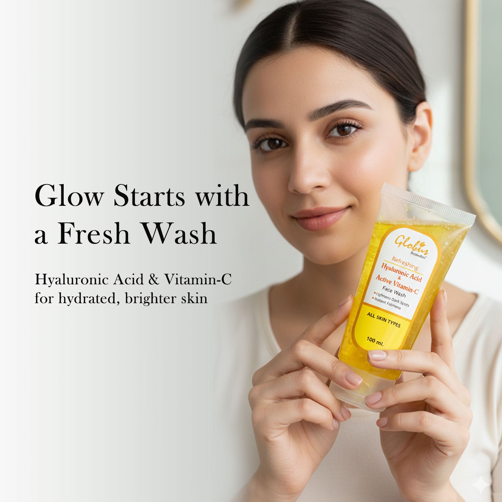 Hyaluronic Acid &amp; Vitamin C Face wash  100 ml