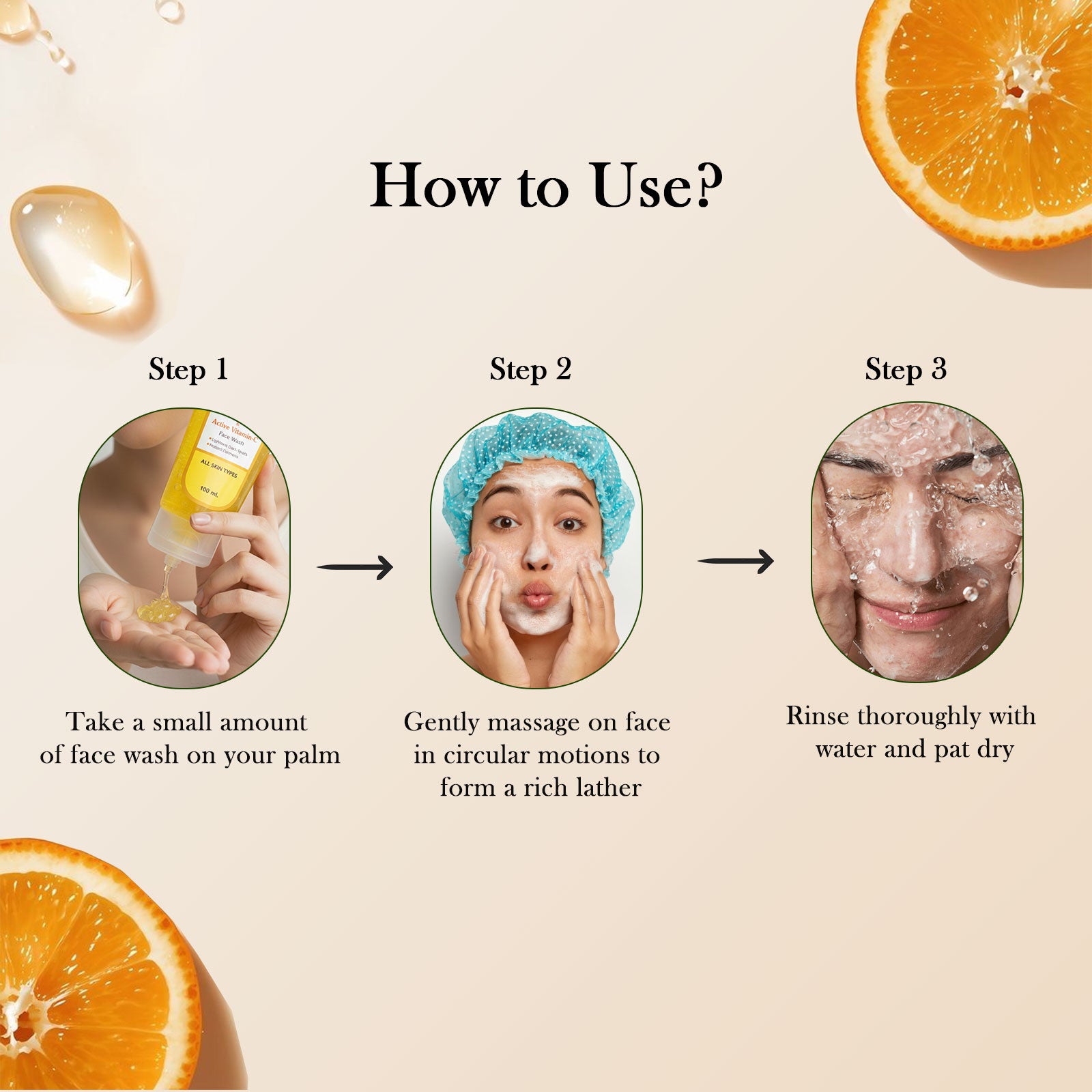 Hyaluronic Acid &amp; Vitamin C Face wash  100 ml
