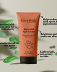 CareVeda Kojic Acid Face Cream For Reduces Dark Spots & Pigmentation Suitable For All Skin Types 50gm