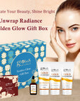 Globus Naturals Gold Radiance Skincare Gift Box - Face Wash 100 ml, Face Scrub 100 gm, Peel Off Mask 100 ml, Face Serum 30 ml with Chocolate Box