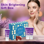 Globus Naturals Kumkumadi Brightening Skincare Gift Box - Face Wash 100 ml, Face Scrub 100 gm, Face Cream 100 gm with Chocolate Box