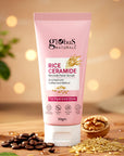 Globus Naturals Rice Ceramide Revival Scrub For Hydrated Glow Skin, Enriched With Coffee & Wallnut, Suitable for All Skin Types 50gm