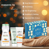 Globus Naturals Winter Care Gift Box - Honey Malai Body Lotion 200 ml, Crack Cream 100 gm, Gold Face Cream 100 gm