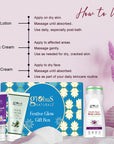 Globus Naturals Winter Care Gift Box - Doodh Kesar Body Lotion 200 ml, Crack Cream 100 gm, Kumkumadi Face Cream 100 gm