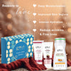 Globus Naturals Winter Care Gift Box - Honey Malai Body Lotion 200 ml, Hand & Foot Cream 100 gm, Red Wine Face Wash 75gm,