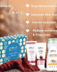 Globus Naturals Winter Care Gift Box - Honey Malai Body Lotion 200 ml, Hand & Foot Cream 100 gm, Red Wine Face Wash 75gm,