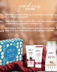 Globus Naturals Winter Care Gift Box - Honey Malai Body Lotion 200 ml, Hand & Foot Cream 100 gm, Red Wine Face Wash 75gm,