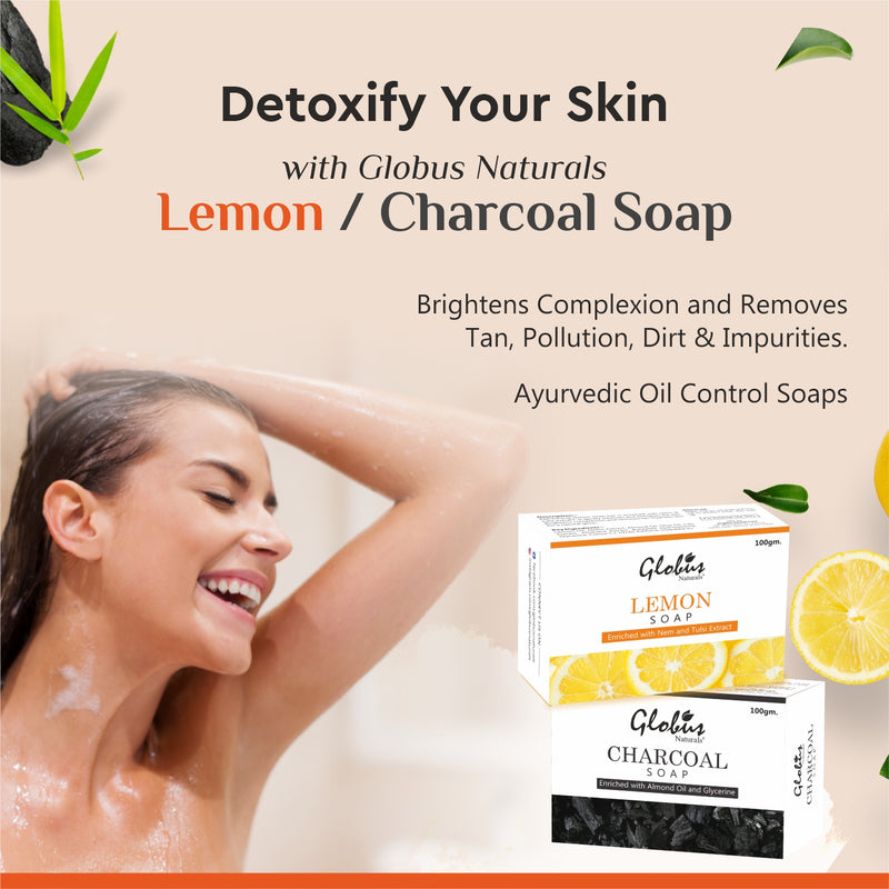 Globus Naturals Refreshing & Detoxifying Lemon & Charcoal Soap Overview 