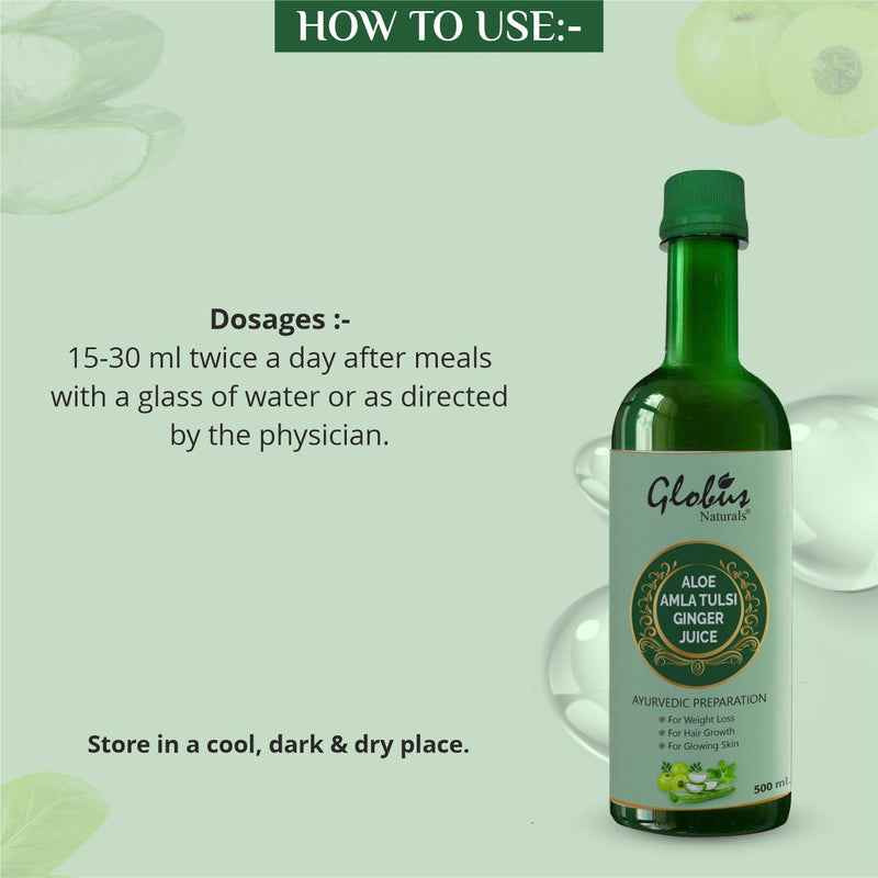 How to Use Immunity Booster Aloevera Amla Tulsi Ginger Juice