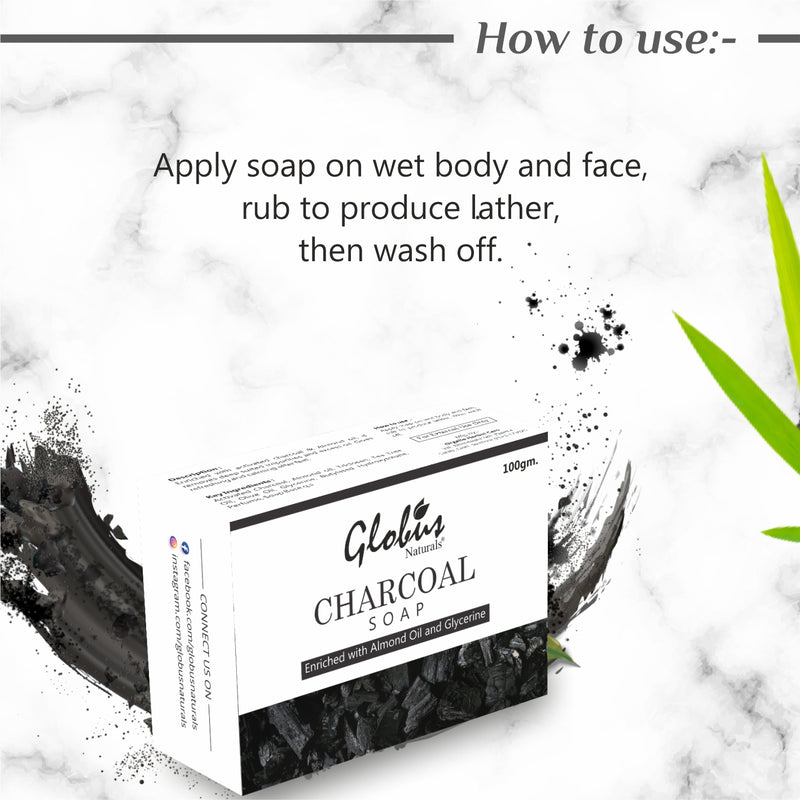 How to Use Globus Naturals Deep Cleaning & Exfoliating Activated Charcoal Soap Enriched with Tea Tree