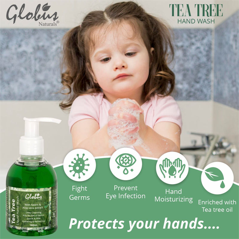 Globus Naturals Tea Tree Liquid Hand wash With Neem & Aloevera Overview 